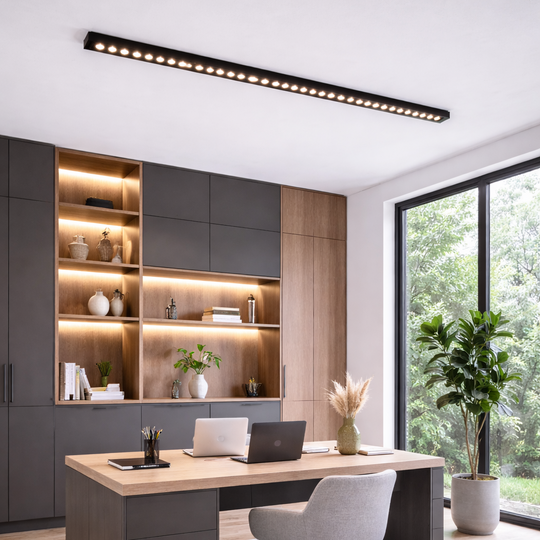 Projecteur Linéaire LED Grille Appliquée 35W, Lumière Neutre 4000k, 35 sources, 94x3,5x6,5 cm Plafonniers LED Titre par défaut Alessandro Design