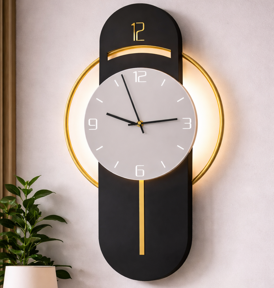 Applique décorative LED BIZZ 58x36 cm Lumière Froid/Neutre/Chaude Noir Or