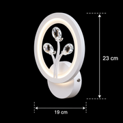 Applique murale LED DAISY, 14W, Lumière Froide/Chaude/Neutre, Blanc avec Cristal Appliques d'intérieur Default Title Alessandro Design