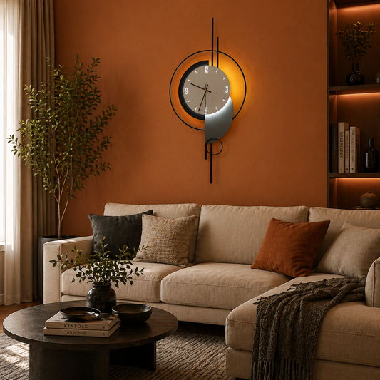 Applique Murale LED Décorative Luna 83W Diamètre 120CM Lumière Froid/Neutre/Chaude Noir