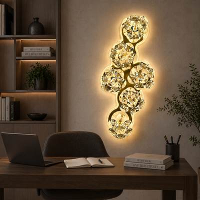 Applique Murale LED Décorative Luna 83W Diamètre 120CM Lumière Froid/Neutre/Chaude Noir