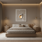 FOAMER Lustre Moderne, 34 cm, Suspendu, 1 X E27, Gris, Métal et Mousse, Hauteur Réglable