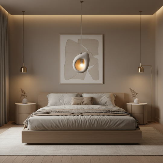 FOAMER Lustre Moderne, 34 cm, Suspendu, 1 X E27, Gris, Métal et Mousse, Hauteur Réglable