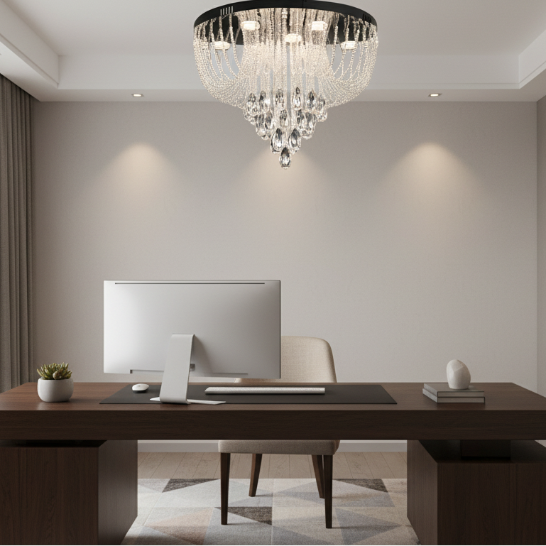 Lustre LED Crystal MAGE Nobile, 22 W, Lumière Chaude/Neutre/Froide, Diamètre 40 cm, Chrome Brillant