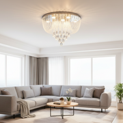 Lustre LED en cristal MAGE Magno, 33 W, lumière chaude/neutre/froide, diamètre 60 cm, chrome brillant