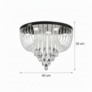 Lustre LED Crystal MAGE Nobile, 22 W, Lumière Chaude/Neutre/Froide, Diamètre 40 cm, Chrome Brillant