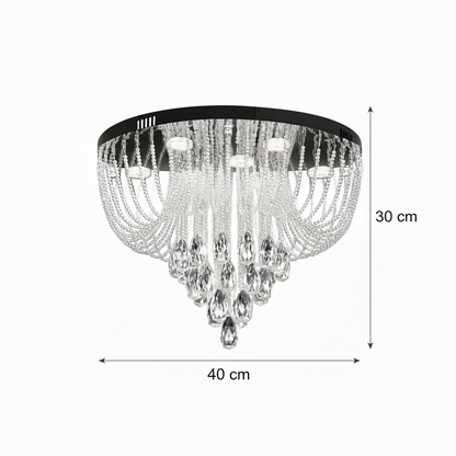 Lustre LED Crystal MAGE Nobile, 22 W, Lumière Chaude/Neutre/Froide, Diamètre 40 cm, Chrome Brillant