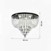 Lustre LED en cristal MAGE Magno, 33 W, lumière chaude/neutre/froide, diamètre 60 cm, chrome brillant