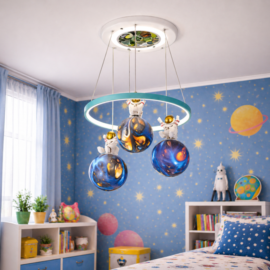 Lustre LED ASTRONAUT 35W, 3xE27, lumière froide/chaude/neutre, lustres pour enfants blancs Default Title Alessandro Design