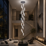 Lustre LED en cristal 82W 3000K4000K6000K Amiri Diamètre 40cm x Hauteur 300cm