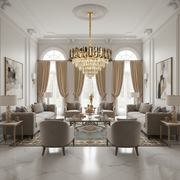 Candelabru Cristal AURUM Magno 12xE14, Diametru 60cm, Inaltime 40cm, Auriu Lucios, Inaltime Reglabila, Design Elegant