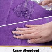 Lot de 3 tapis de bain, 50x40 cm, bleu, antidérapant