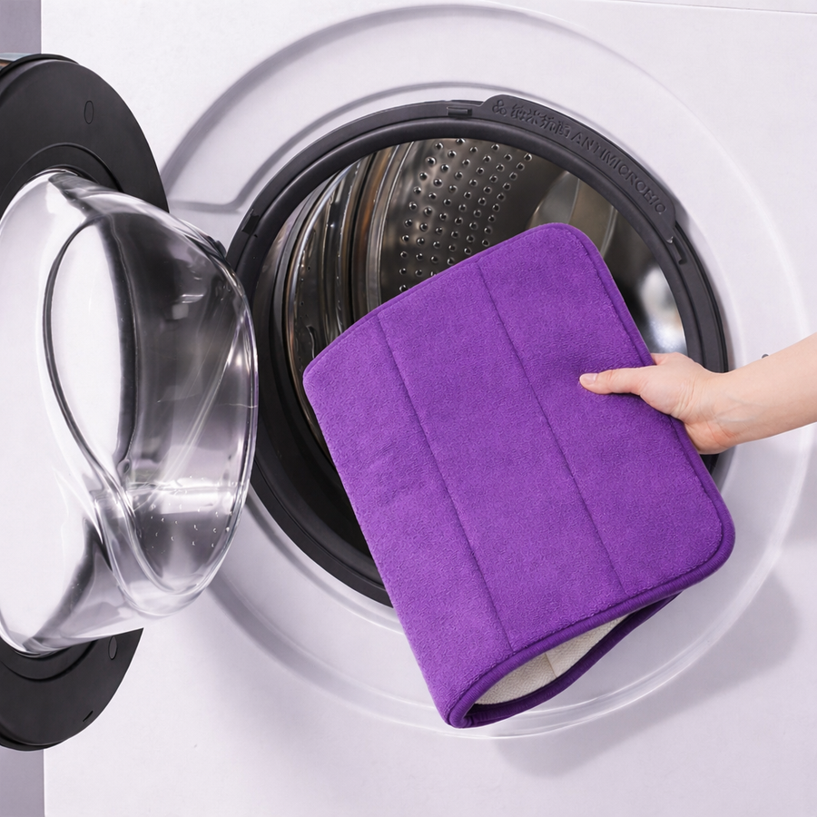 Lot de 3 tapis de bain, 50x40 cm, bleu, antidérapant