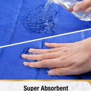 Lot de 3 tapis de bain, 50x40 cm, bleu, antidérapant