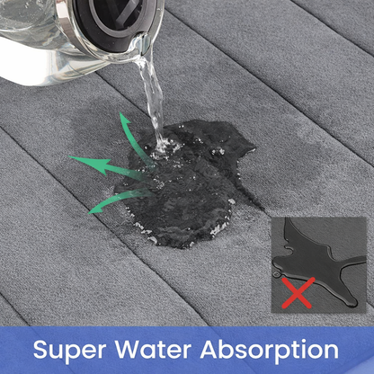 Lot de 3 tapis de bain, 50x40 cm, bleu, antidérapant