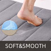 Lot de 3 tapis de bain, 50x40 cm, bleu, antidérapant