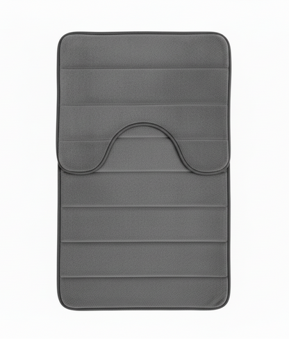 Lot de 3 tapis de bain, 50x40 cm, bleu, antidérapant