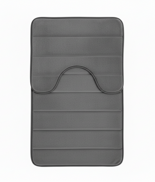 Lot de 3 tapis de bain, 50x40 cm, bleu, antidérapant