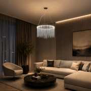 Lustre LED suspendu avec télécommande ILLUMINA MAGNUS, 38W, Lumière Froide/Chaude/Neutre, Dimmable, Argent