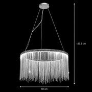 Lustre LED suspendu avec télécommande ILLUMINA MAGNUS, 38W, Lumière Froide/Chaude/Neutre, Dimmable, Argent