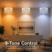 Lustre LED suspendu avec télécommande ILLUMINA MAGNUS, 38W, Lumière Froide/Chaude/Neutre, Dimmable, Argent