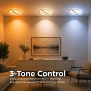 Lustre LED avec télécommande VECTOR ARCUS 52W, 2 Éléments, Lumière Froide/Chaude/Neutre, Dimmable, Noir Blanc