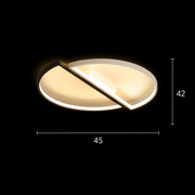 Lustre LED avec télécommande VECTOR ARCUS 52W, 2 Éléments, Lumière Froide/Chaude/Neutre, Dimmable, Noir Blanc
