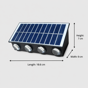 Applique d'extérieur LED Solaris, 8 sources lumineuses, Lumière chaude, Noir