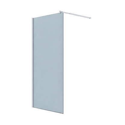 Paravan duș Walk-In 90x195 cm, sticlă securizată 8 mm, gri, profil metalic rezistent