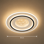 Lustre LED avec télécommande LINEA 125W, Rond, Lumière Froide/Chaude/Neutre, Dimmable, Noir