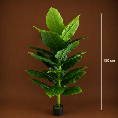 Decorațiune Bananier Musa, Plastic, 150 cm, Verde