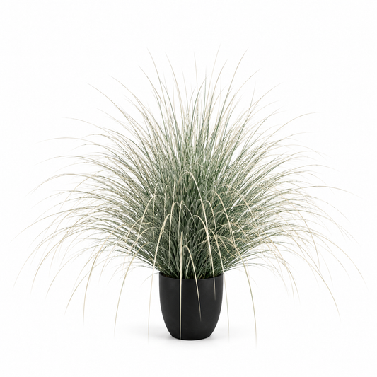 Plante ornementale artificielle de type fontaine, 110 cm, verte et blanche, sans pot