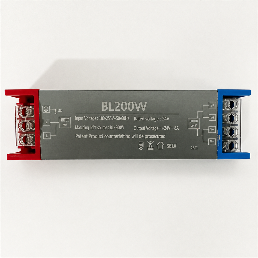 Alimentation LED 24V, 14,5x2,5x4 cm, Cuivre et Aluminium, Noir
