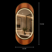 Miroir Giga LED, 80x60cm, Argent, Touch, lumière 6000K