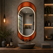 Miroir Giga LED, 80x60cm, Argent, Touch, lumière 6000K