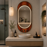 Miroir Giga LED, 80x60cm, Argent, Touch, lumière 6000K