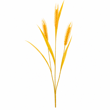 Plante artificielle ornementale, 83 cm, avec 3 fils, épice de blé, jaune, sans pot