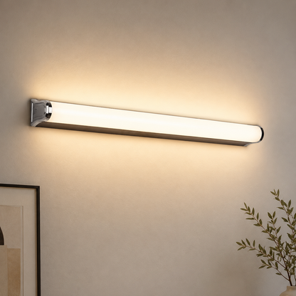 Applique murale LED salle de bain, GARDA, 10W, linéaire, Lumière Chaude/Neutre/Froide, Chrome