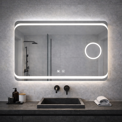 Oglinda LED Rectangulara, 80x60cm, Stella Touch, Sistem Dezaburire Oglinzi Korman E Default Title Alessandro Design