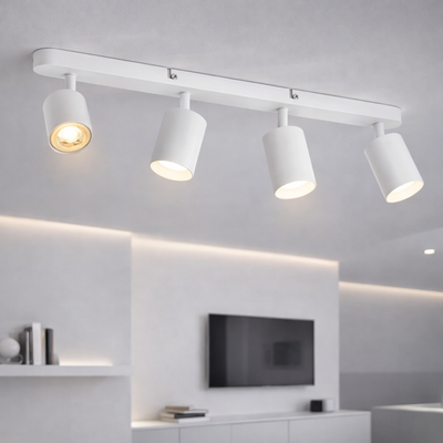 Lustre Joom avec projecteur linéaire 4XGU10 Blanc