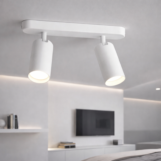 Lustre Joom avec projecteur linéaire 2XGU10 Lustre LED blanc Titre par défaut Alessandro Design