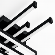 Lustre LED avec télécommande LINEX, 81W, 6 éléments, Linéaire, Lumière Froide/Chaude/Neutre, Gradable, Noir