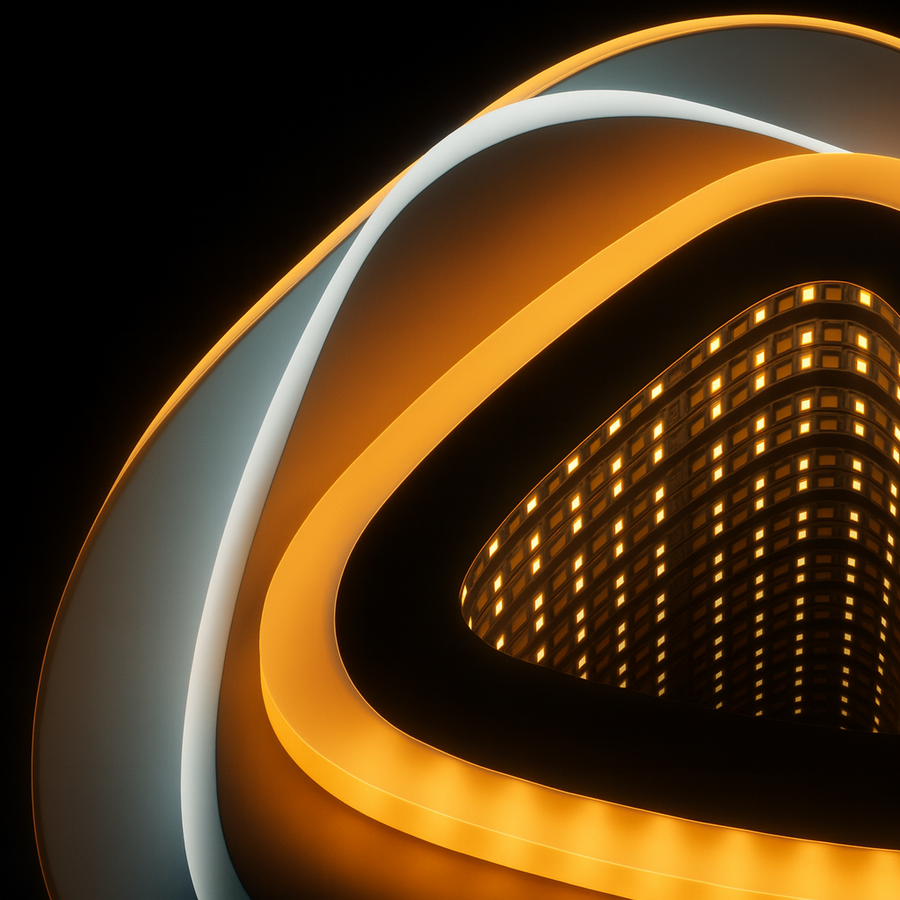 Lustre LED NEXA Triangle 3D 36W, Blanc, Lumière Froid/Chaude/Neutre