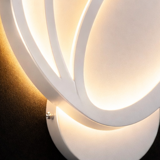 Applique LED Tulip 16W, Lumière Froide/Chaude/Neutre 3000K/4000K/6000K, Blanc, Métal et Acrylique