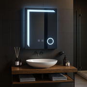 Miroir LED rectangulaire, 60x80cm, Linea Touch, système anti-buée, intensité variable