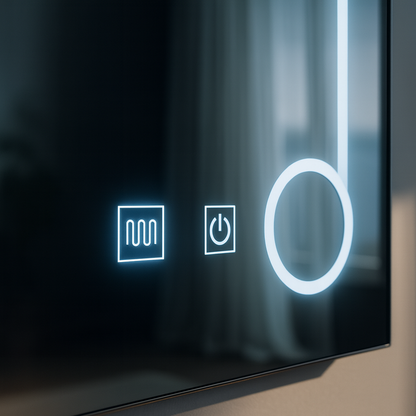 Miroir LED rectangulaire, 60x80cm, Linea Touch, système anti-buée, intensité variable