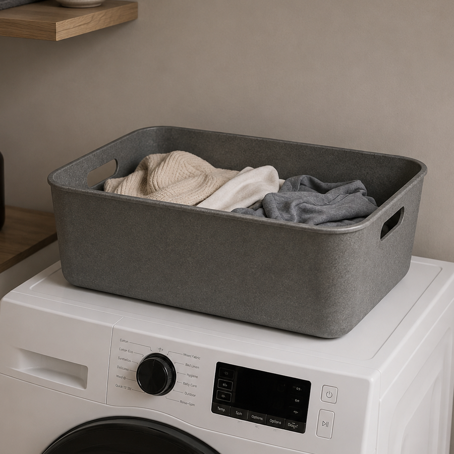 Panier à linge, gris