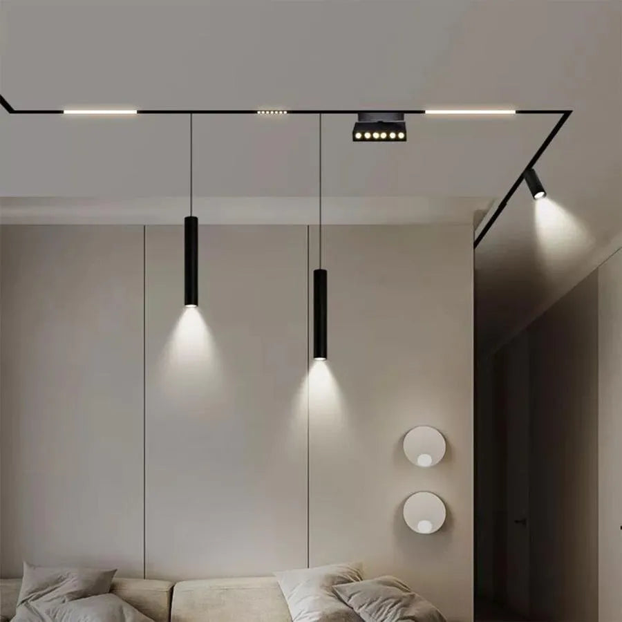 Connecteur linéaire à rail magnétique, 10 cm, LED noire Produits Default Title Alessandro Design