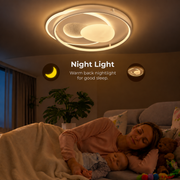 ISTARAVSHAN Lustre LED avec télécommande, Forme Ovale, 85W, Lumière Froide/Chaude/Neutre, Dimmable, Blanc