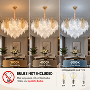 Lustre en cristal LACE Eleganza 9xE14, diamètre 50 cm, hauteur 36 cm, or brillant, hauteur réglable, design élégant